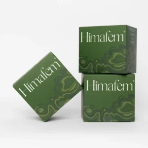 Tres cajas de Himafem apiladas, complemento alimenticio natural.
